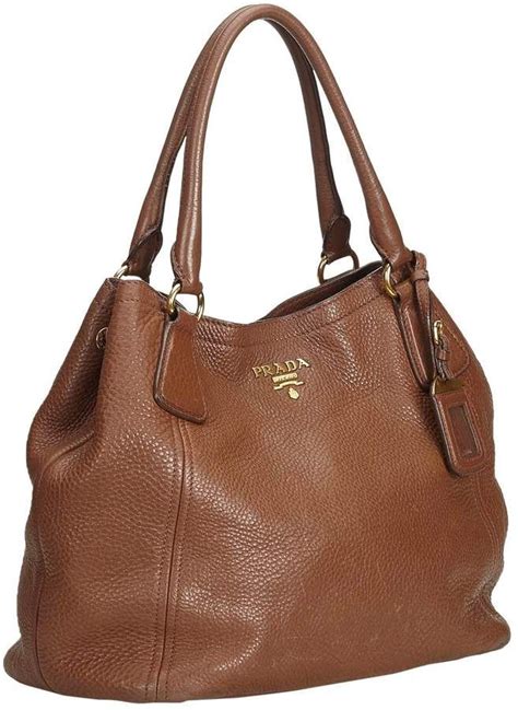 brown leather prada tote|Prada leather tote price.